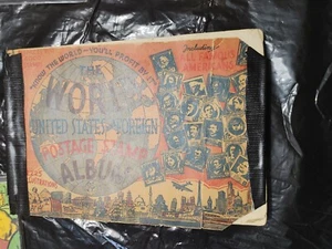World/United States and Foreign Postage Stamp Album OLD AND NICE - Picture 1 of 24