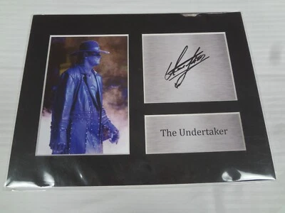 Imagen autógrafa firmada impresa de HWC Trading The Undertaker Gifts USL Foto 1 de 4