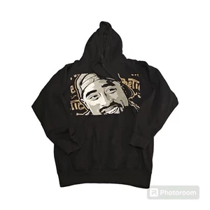 Poetic Justice Tupac Shakur Long Sleeve Hoodie Sweatshirt Black Men Size Small - Picture 1 of 4