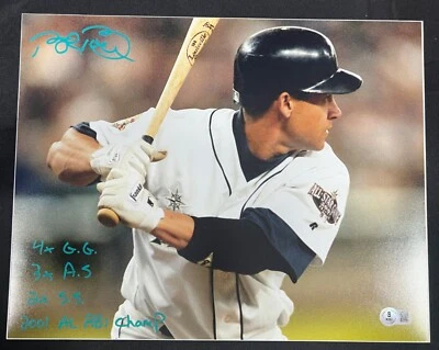 Bret Boone Mariners Signed Auto 11x14 Photo w/ Accolades Inscriptions BAS COA  - Image 1 of 4