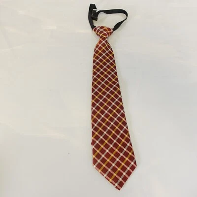 Corbata Cuello Niño Rojo Tattersall Cuadros Seda Oxford Clásico Traje Vestido Estrecho Pre Atado Foto 1 de 4