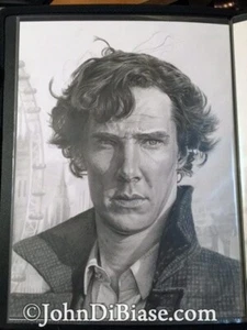 Benedict Cumberbatch Sherlock Holmes Bleistiftzeichnung 9” x 12” Kunst Doctor Strange - Bild 1 von 2