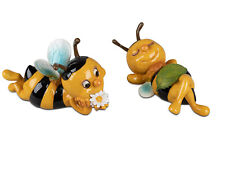 Formano Biene mit Blüte oder Biene mit Blatt Figur aus Kunststein, ca. 12 x 14cm