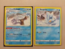 2x Hisuian Avalugg 048/189 & 3x Bergmite 047/189 Pokemon card Astral Radiance NM