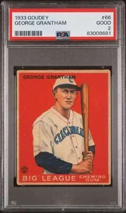 1933 Goudey #66 George Grantham PSA 2 RC Rookie Reds (8681) - Picture 1 of 2