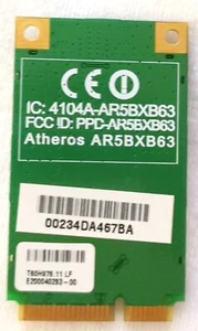 Atheros Carte Sans Fil Mini PCI Express AR5BXB63 Rétro Ordinateur Pièce - Photo 1/2