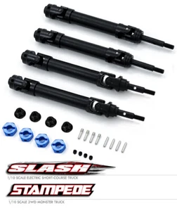 F & R HD STEEL CVD SHAFT SET TRAXXAS 1/10 FOR Slash 4x4 2WD / Rustler / Stampede - Picture 1 of 5