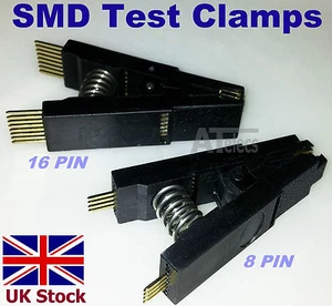 Clip test programmatore SOP16 / SOIC16 & SOP8 / SOIC8 IC EEPROM morsetto test flash - Foto 1 di 3