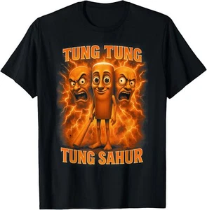 Tung Tung Tung Sahur Italian Brainrot Meme Bootleg T-Shirt - Picture 1 of 5