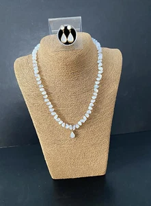 Moonstone Träne Halskette mit passenden Ohrringen - Bild 1 von 7