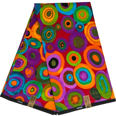 UNIQUE FASHION African Fabric Ankara Red Green Purple Print Yards Fat Quarter 100% Cotton