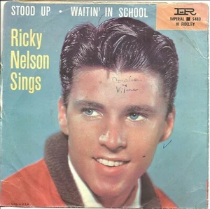 Ricky Nelson-Stood Up/Waitin' In School-45 RPM-rock-vinyl-record-Imperial 5483- - Picture 1 of 4