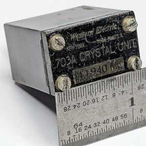 1952 NASQP US Navy Western Electric 703A Crystal Unit Radio 140.94 MHz MC Vtg E1 - Zdjęcie 1 z 6