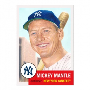 2021 TOPPS LIVING SET #407 MICKEY MANTLE - NEW YORK YANKEES - BY MAYUMI SETO - Picture 1 of 2