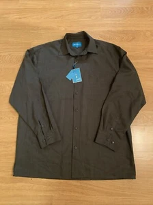 Blue Jazz Men's Shirt Gray 3XL Long Sleeve Button Up Shirt Designed In Italy NWT - Picture 1 of 8
