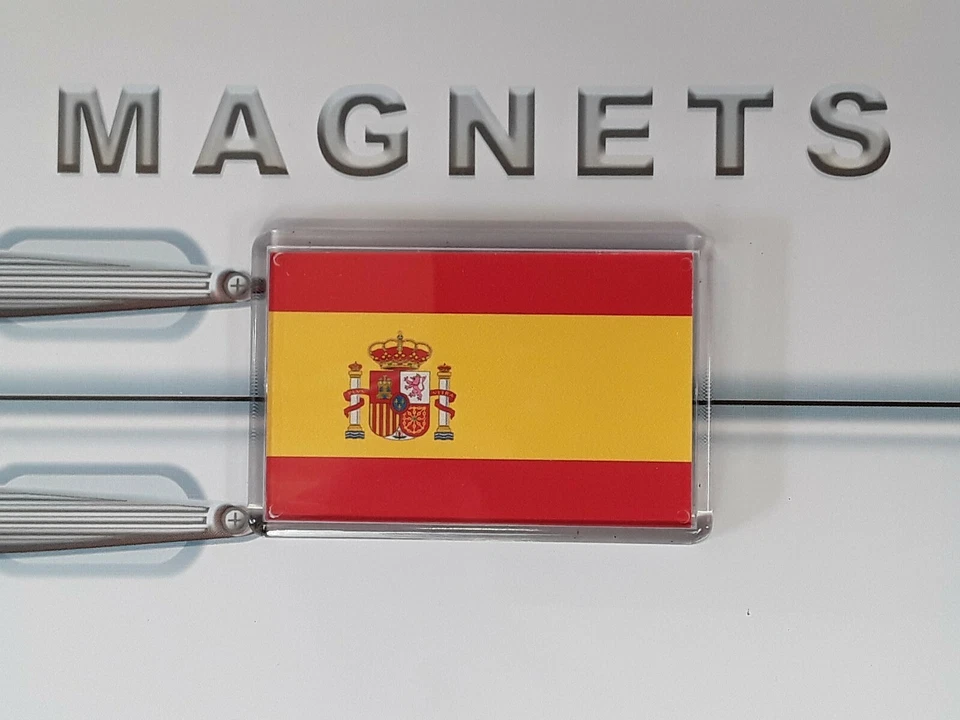 Spain Flag Fridge Magnet. Europe