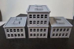 1/87 HO scale High Rise Town Buildings 3 Pieces Free Shipping - Picture 1 of 9