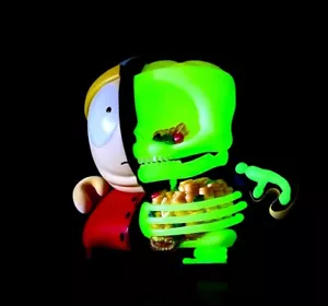 Cartman Anatomy GID 8" Vinyl Figure South Park x Kidrobot - IamRetro Exclusive - Picture 1 of 7
