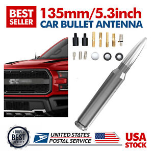 5.3inch 50 Cal Bullet Silver Antenna With Screws For 1998-2021 Nissan Frontier