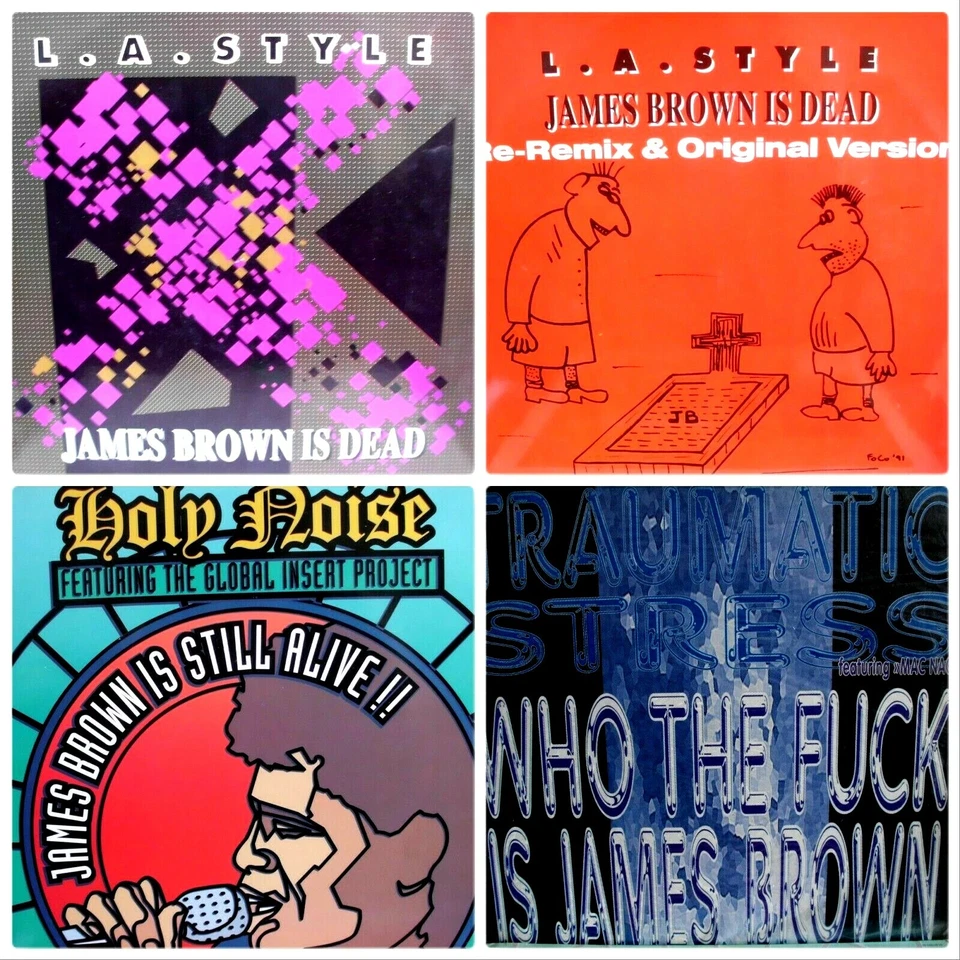 James Brown is Dead, Still Alive, Brown, Who 12" LOT & Remixes X7 Rave Records - Image 1 of 4