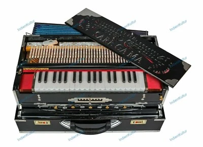 Exclusivo cambiador portátil de calidad de concierto a escala 9 armonio de teca india con Ba Foto 1 de 4