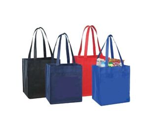 4Pcs Pack Reusable Grocery shopping tote bag, Eco friendly 13X10X15 heavy duty