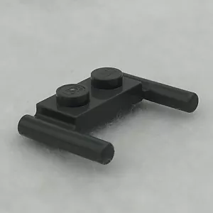 LEGO 3839b Dark Bluish Gray Plate, Modified 1 x 2 W/ Bar Handles (x1) - Picture 1 of 3