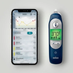 Braun Thermoscan 7+ Connect Ohrthermometer Family Car App Fieberthermometer - Bild 1 von 1