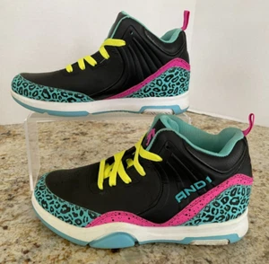 AND1 High Top Leopard Print Trainers, Girl's 5 - Picture 1 of 8