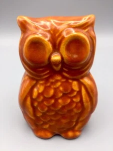 Eule Keramik Zahnbürste, Stifte oder Blumenhalter Vintage orange Halloween schön - Bild 1 von 8