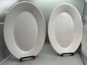 HOMER LAUGHLIN BEST CHINA 2 LG Oval Platters Plates 11.5" x 8.25 " Light Ivory - Picture 1 of 11