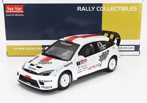 MODELLINO AUTO STATICO SUNSTAR FORD FOCUS WRC SAAREMAA RALLY 2011 MCRAE 1/18 - Foto 1 di 9