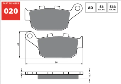 Передние спеченные тормозные колодки подходят для KTM 350 GS ENDURO 1988 1989 - Изображение 1 из 2