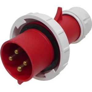 32 Amp 3 Phase Plug 4 Pin Red IP67 Waterproof 415V 32A Industrial CEE IEC - Picture 1 of 14
