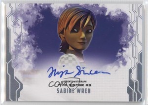 2017 Topps Star Wars Masterwork Horizontal Tiya Sircar Sabine Wren as Auto 9e1
