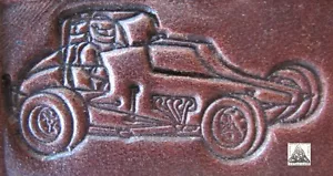 Dirt Track Rennwagen mit Griffloch Prägeplatte Lederstempel #1 - Bild 1 von 4