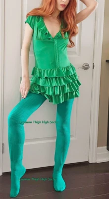 Long Loose Thigh High Slouch Socks Queen Blue Black White Grey Plus Women Men - Image 1 of 4