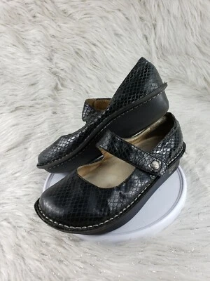 Zapatos cómodos Mary Jane de cuero negro talla 36 ALEGRIA by PG Lite para mujer PAL-701 Foto 1 de 4