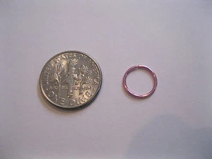 Pink Nose Ring  10mm 20g   Endless Hoop Earring Cartilage Tragus  - Picture 1 of 1