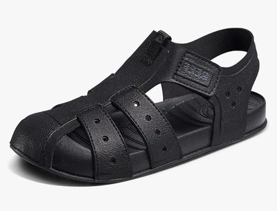 Sandalias Reef Niños Pequeña Agua Playa, Correa Ajustable Punta Cerrada Negras Talla 12 Foto 1 de 4