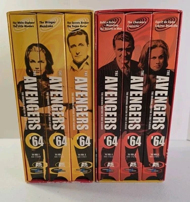 Avengers The '64 Collection Set 1 & 2  2000 6- VHS Tape Set A&E Vol 1-6  - Image 1 of 4
