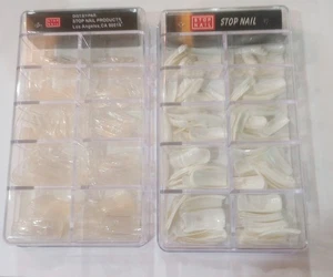 Stop Uñas Cuadradas Blancas y Transparentes 400 Puntas Total - Imagen 1 de 2