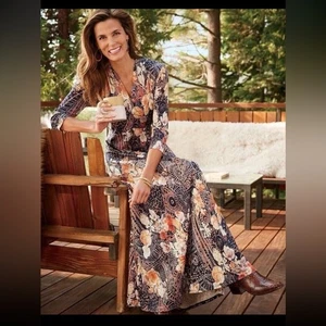 Soft Surroundings Adamaris Maxi Dress Size Medium TALL - Picture 1 of 8