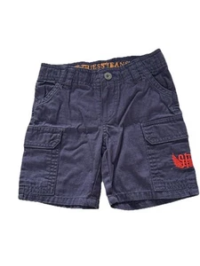 Pantalones Cortos Guess Jeans Bebé Niño Azul Oscuro Con Botones Talla 12 Meses 100% Algodón - Imagen 1 de 4