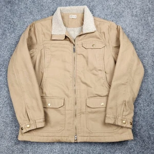 Duluth Trading Co Fire Hose Jacket Mens Medium Sherpa Lined Canvas Workwear - Picture 1 of 7