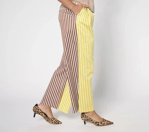 Carla Rockmore Collection Regular Mixed Stripe Trouser Muticolor 14 - Picture 1 of 4