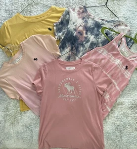 Abercrombie Kids Girls Short Sleeve Shirts Tops Lot of 5 Size 13/14 - Picture 1 of 16