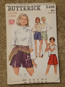 5488 Vintage Butterick Sewing Pattern 1960s Misses Pantskirt Waist 24 CC - Picture 1 of 2