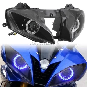 Conjunto de faros delanteros proyector ojo de ángel azul HID para Yamaha YZF R6 2008-15 - Imagen 1 de 24