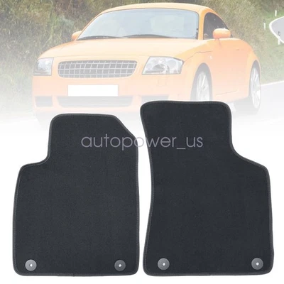 Alfombrillas alfombrillas terciopelo negras para Audi TT 1999 2000 2001 2002 2003 2004 2005 2x Foto 1 de 4